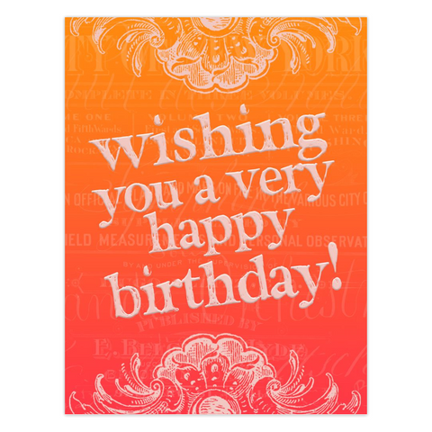 Wishing You A Very Happy Birthday Greeting Card