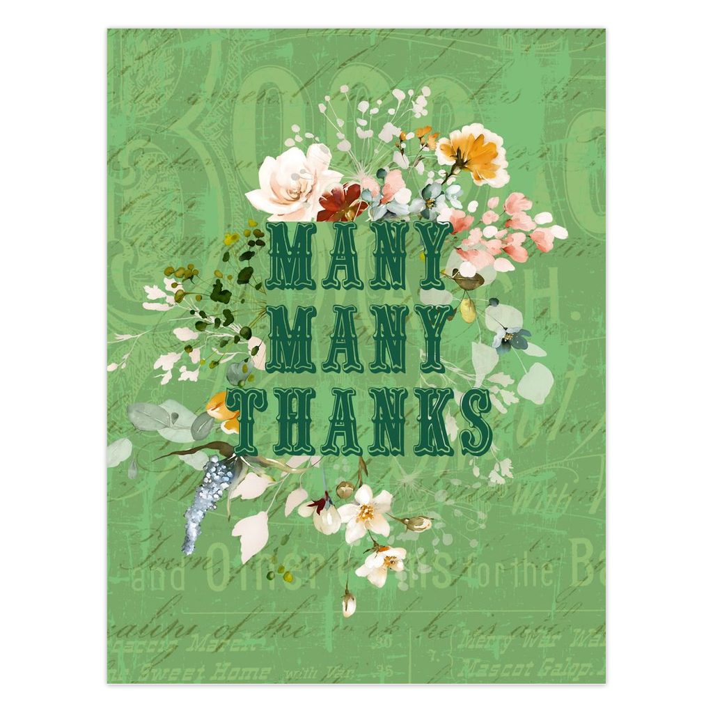 Many Many Thanks Greeting Cards